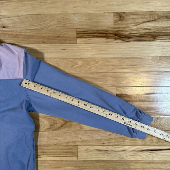Quiksilver Women's Blue/Pink Oversized Sweatshirt Size Small Y2K - Bleach Marks - Picture 7 of 7